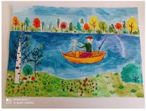 МДОУ № 34 Ригонин Дарина, 5 лет "Рыбалка в Карелии"